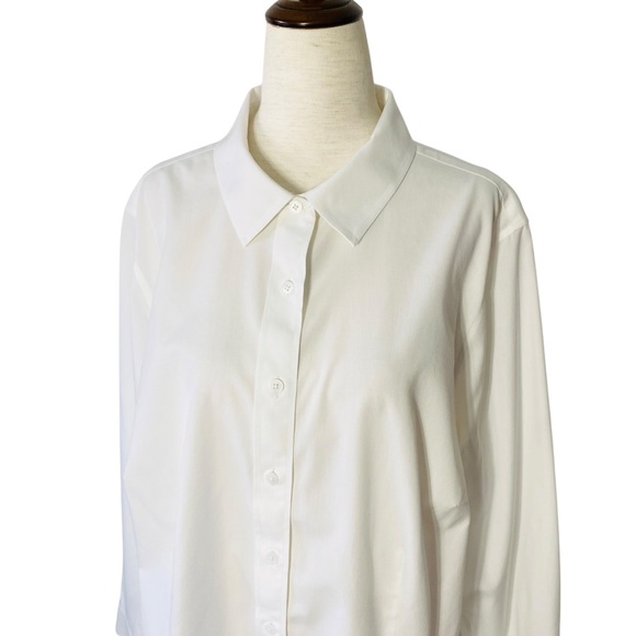 Talbots Tops - TALBOTS Basic White Button Up Shirt